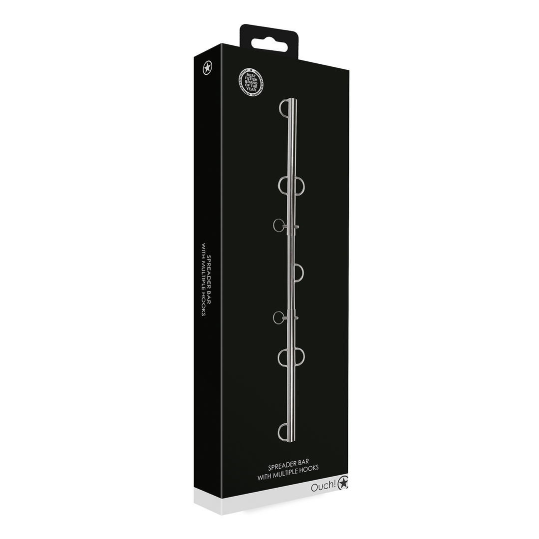 Spreizstange mit mehreren Haken Silber 76,5 cm