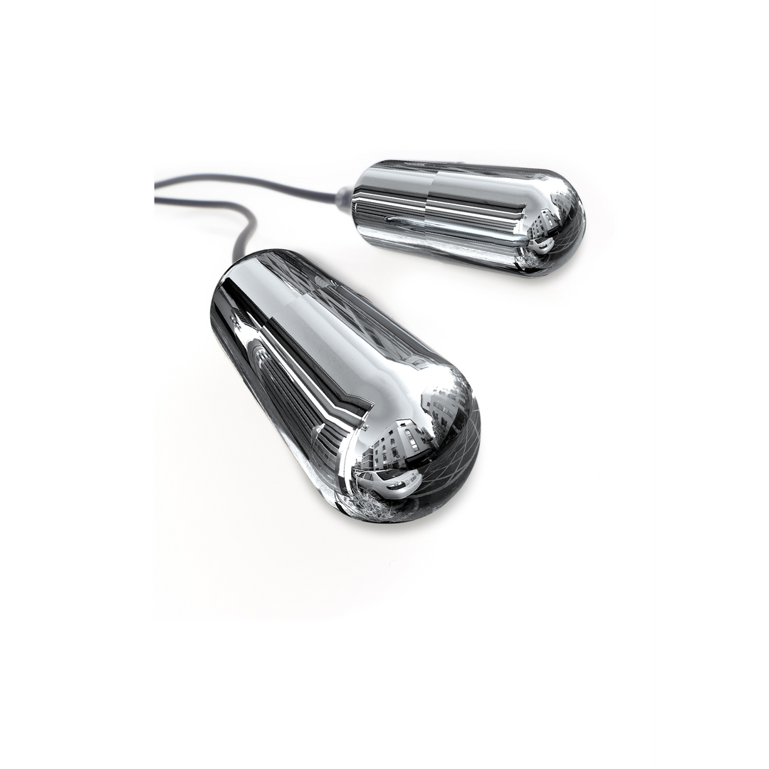 Eichel-Vibrator doppelt Silber 5,5 x Ø 3,1 cm