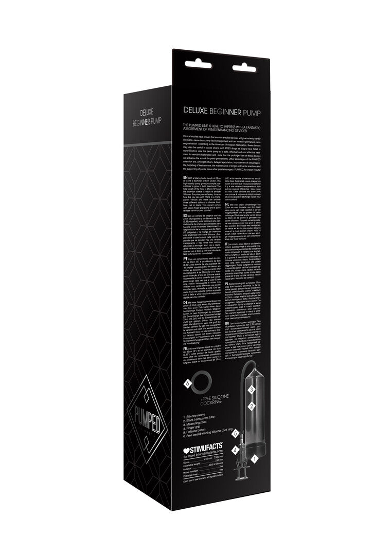 Penispumpe Deluxe für Anfänger Schwarz 21 x Ø 6 cm