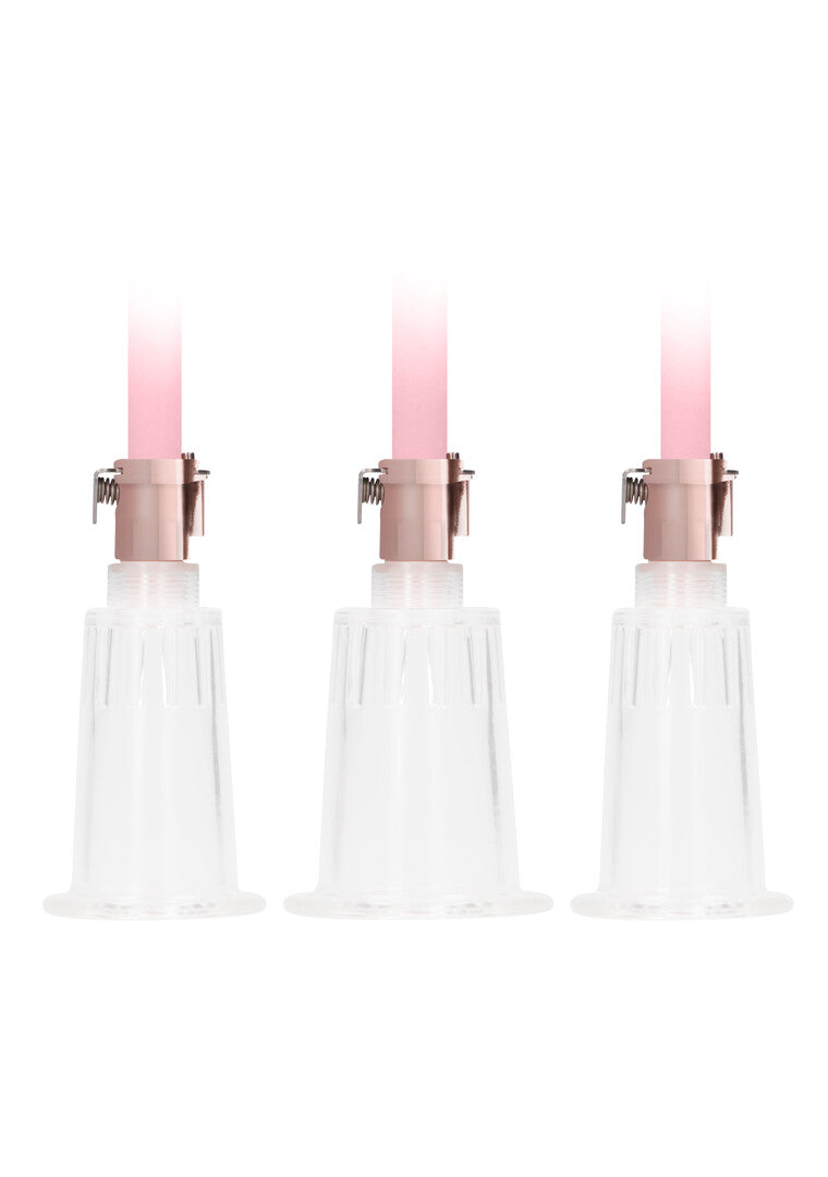 Klitoris- und Brustwarzenpumpen-Set Large Pink 76,5 cm