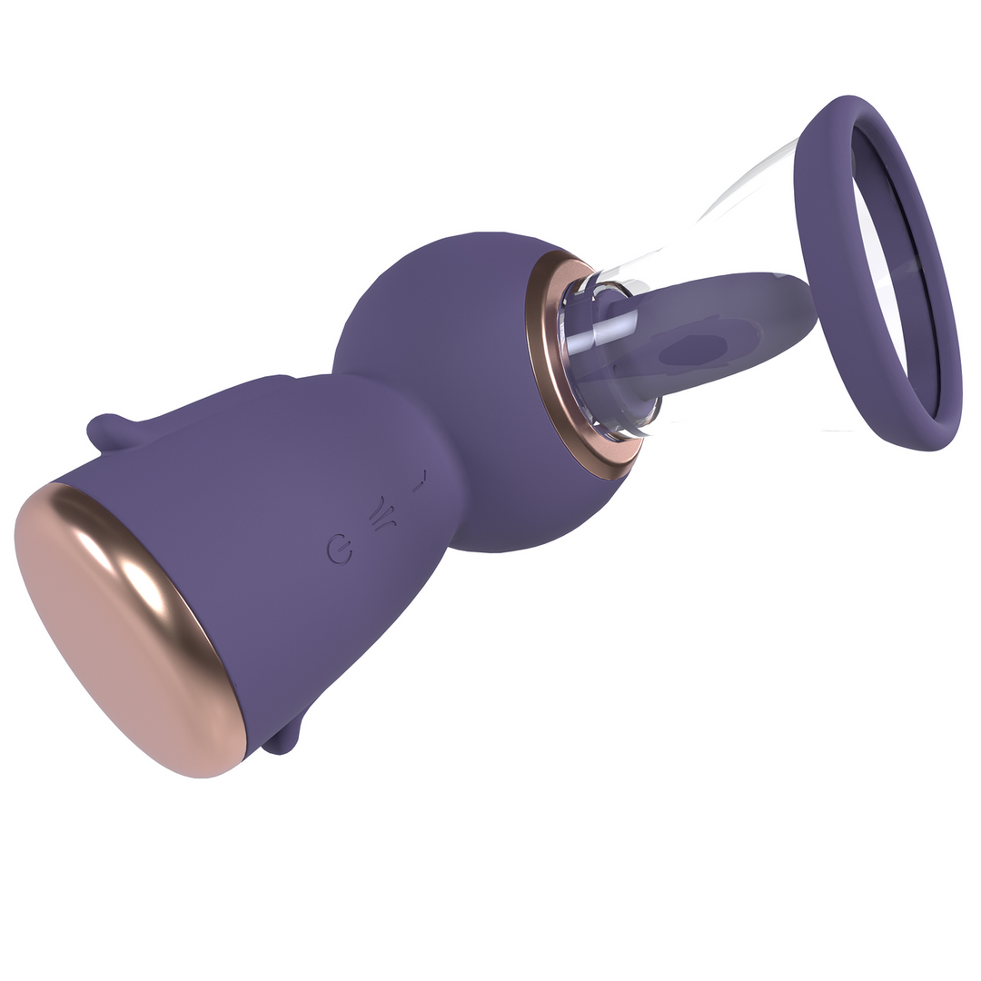 Vulva- und Brustpumpe Exquisite mit Akku Violett 6,3 cm