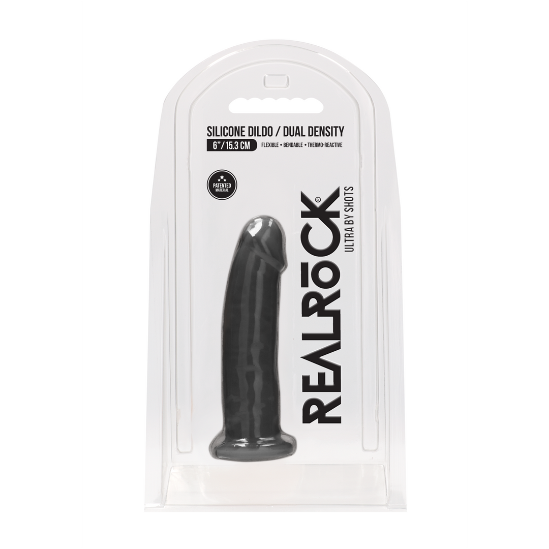 Dildo Silikon ohne Hoden Schwarz 15 x Ø 3,5 cm