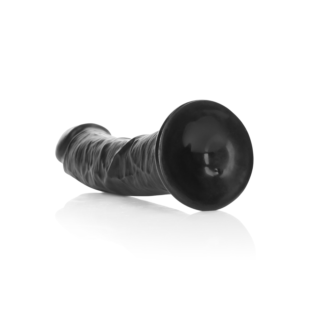 Realistischer Dildo gebogen mit Saugfuß Schwarz 20,5 x Ø 4,6 cm