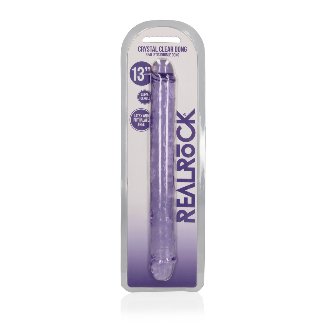 Doppeldildo realistisch Violett 34 x Ø 3,5 cm