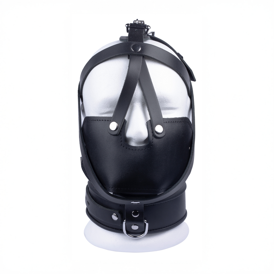 Ledermaske Schwarz