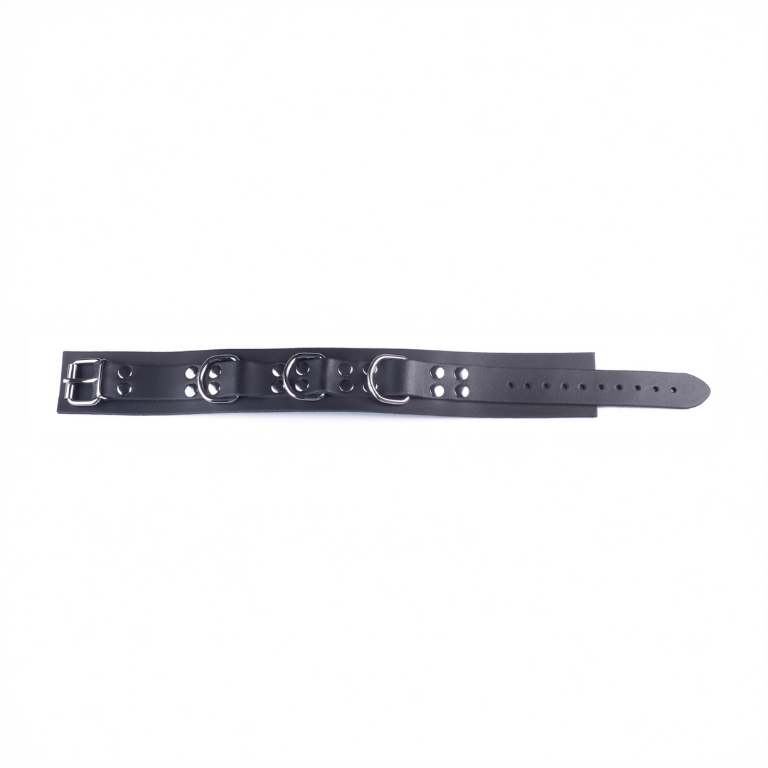 Lederhalsband Ultra Schwarz