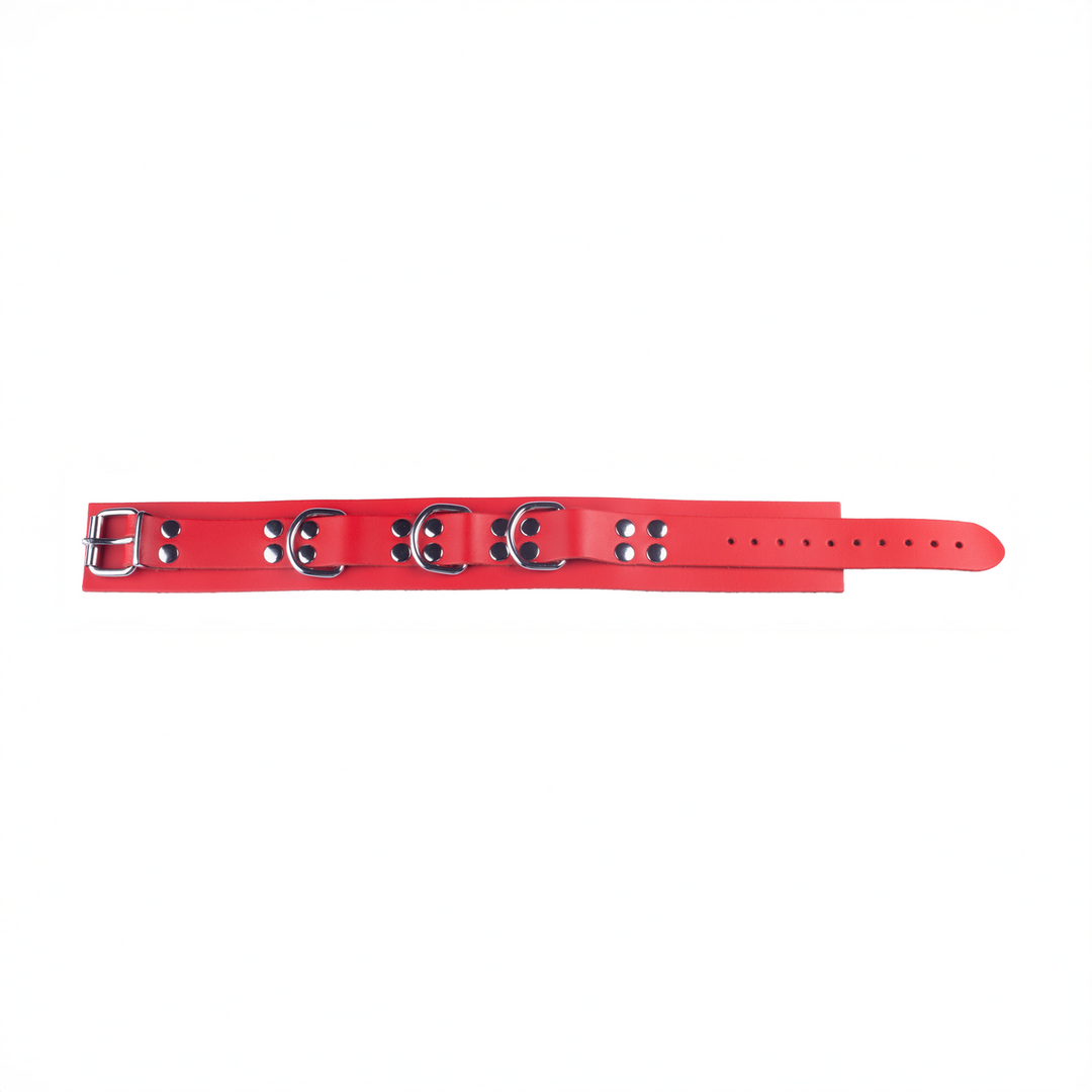Lederhalsband Ultra Rot