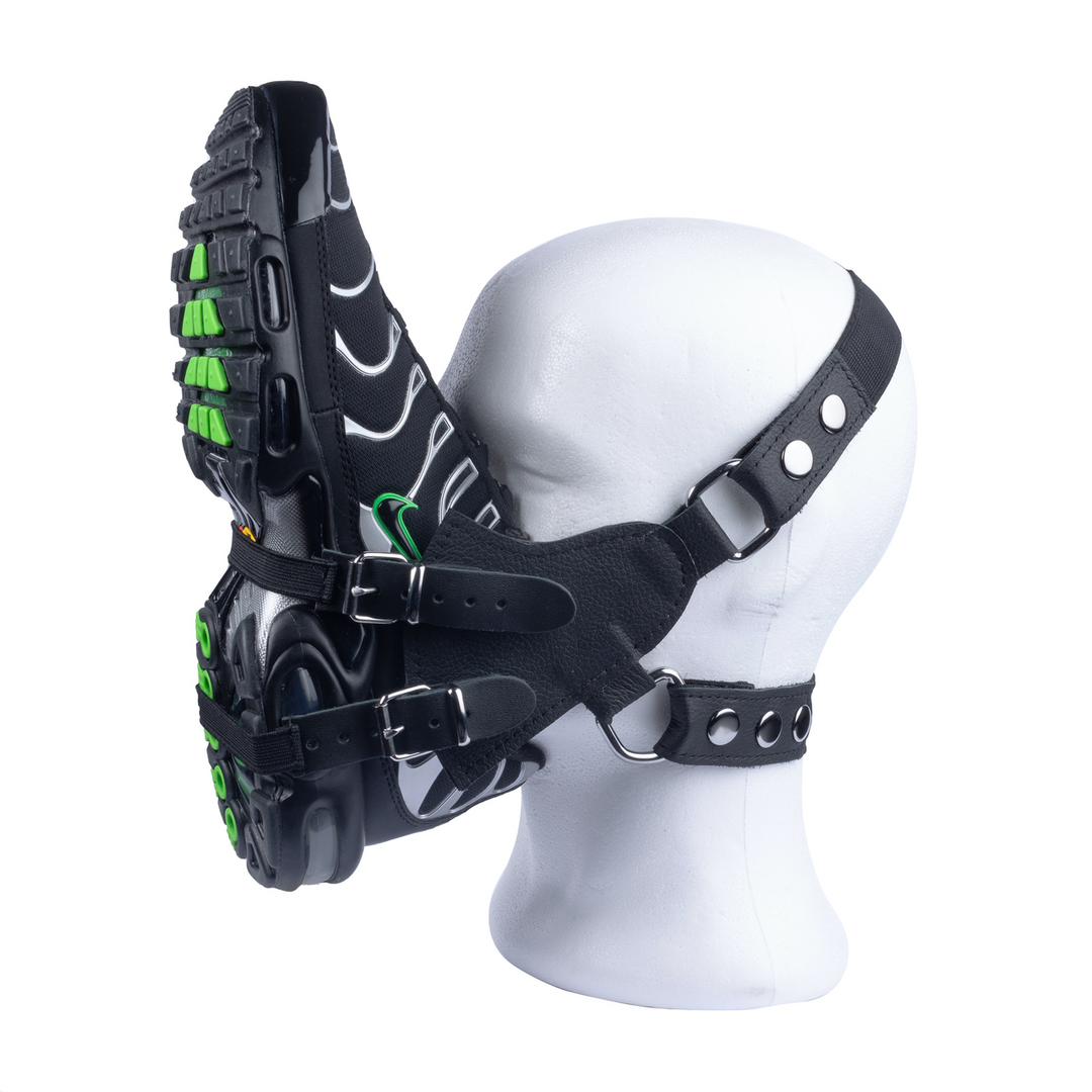 Ledermaske Sniff My Sneaker Schwarz