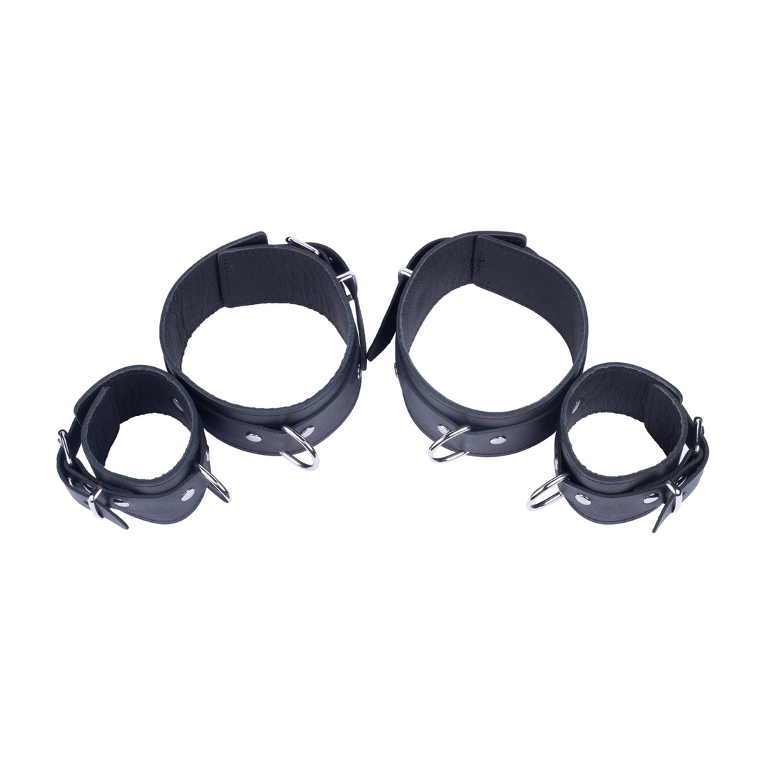 Lederfesseln für Arm und Unterarm Schwarz