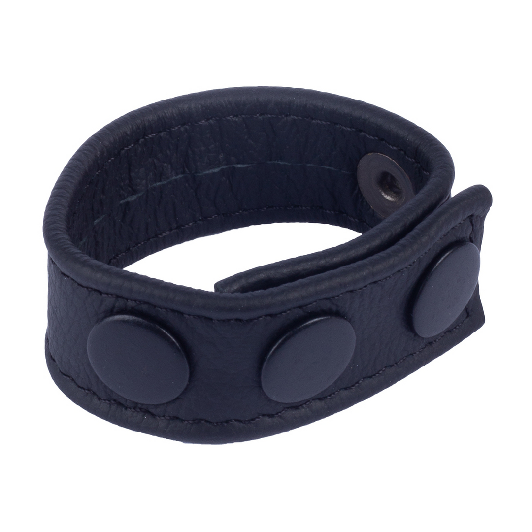 Penisring Cocky Leder verstellbar Schwarz