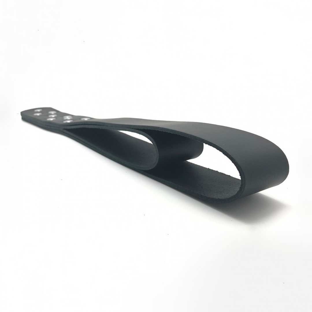 Leder-Doppelpaddel Schwarz 44,5 cm