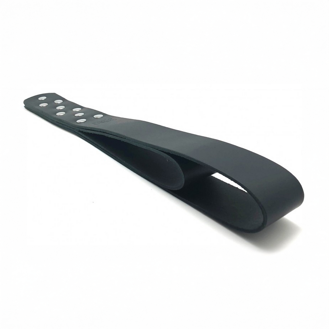 Leder-Doppelpaddel Schwarz 44,5 cm