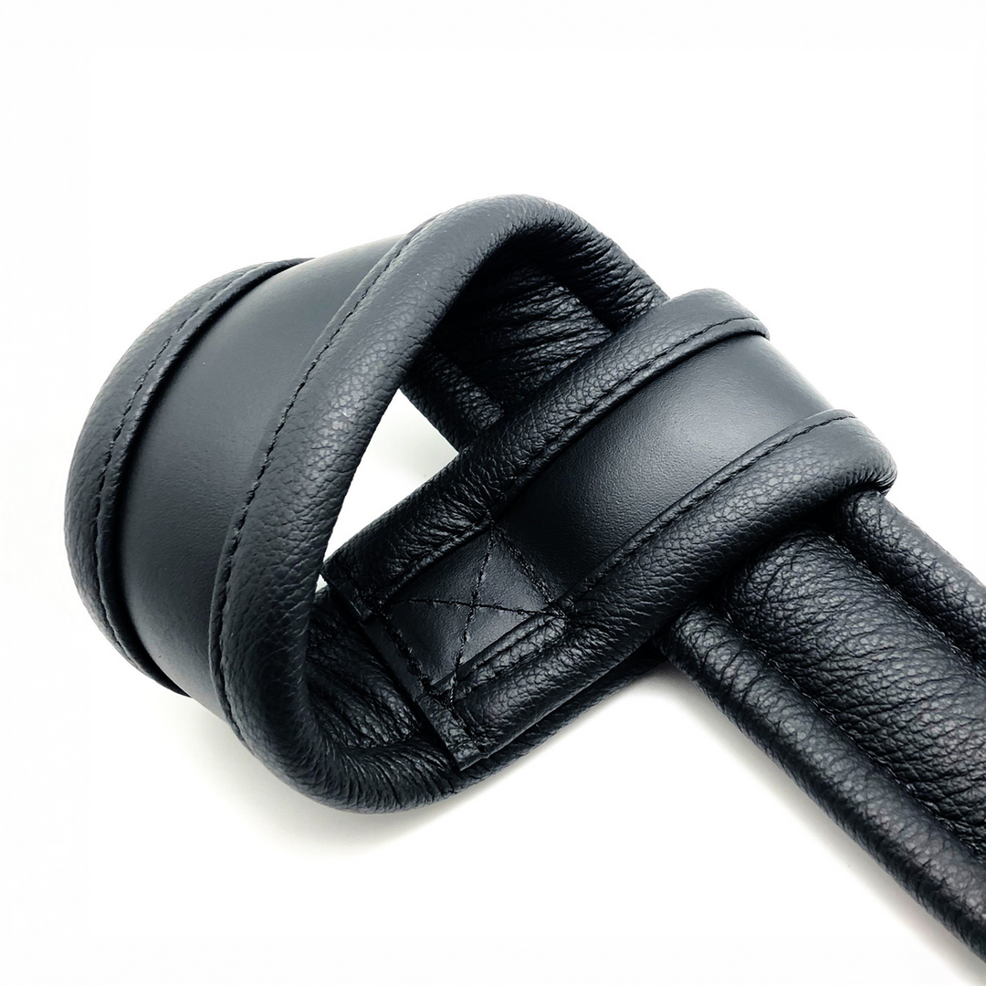 Leder-Handschellen für Suspension Schwarz