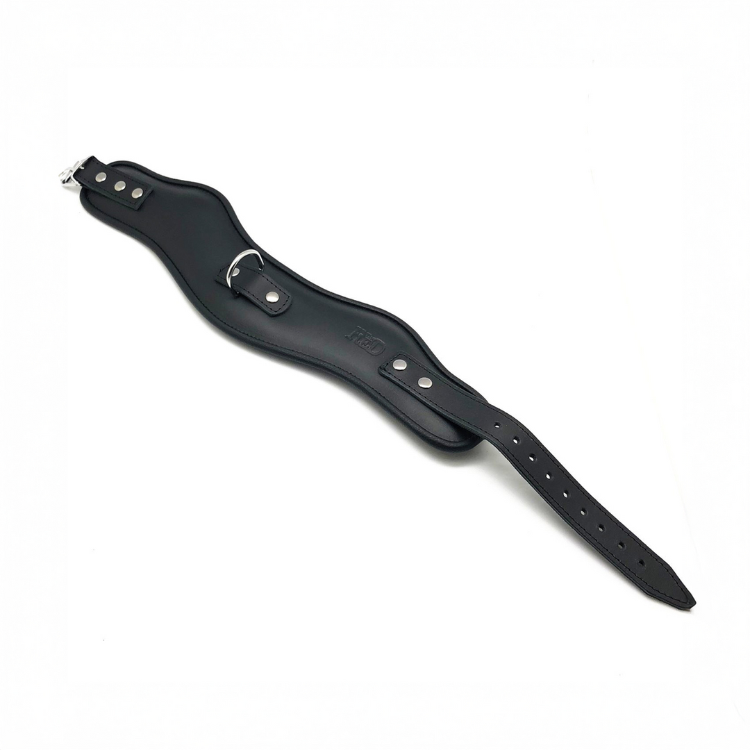 Lederhalsband Schwarz