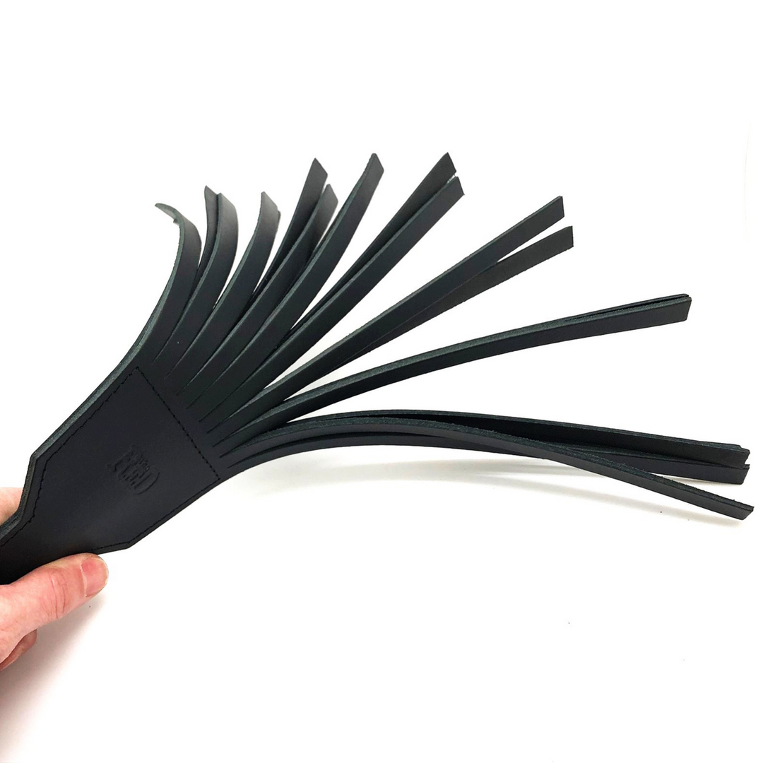 Lederpaddel Schwarz 45 cm