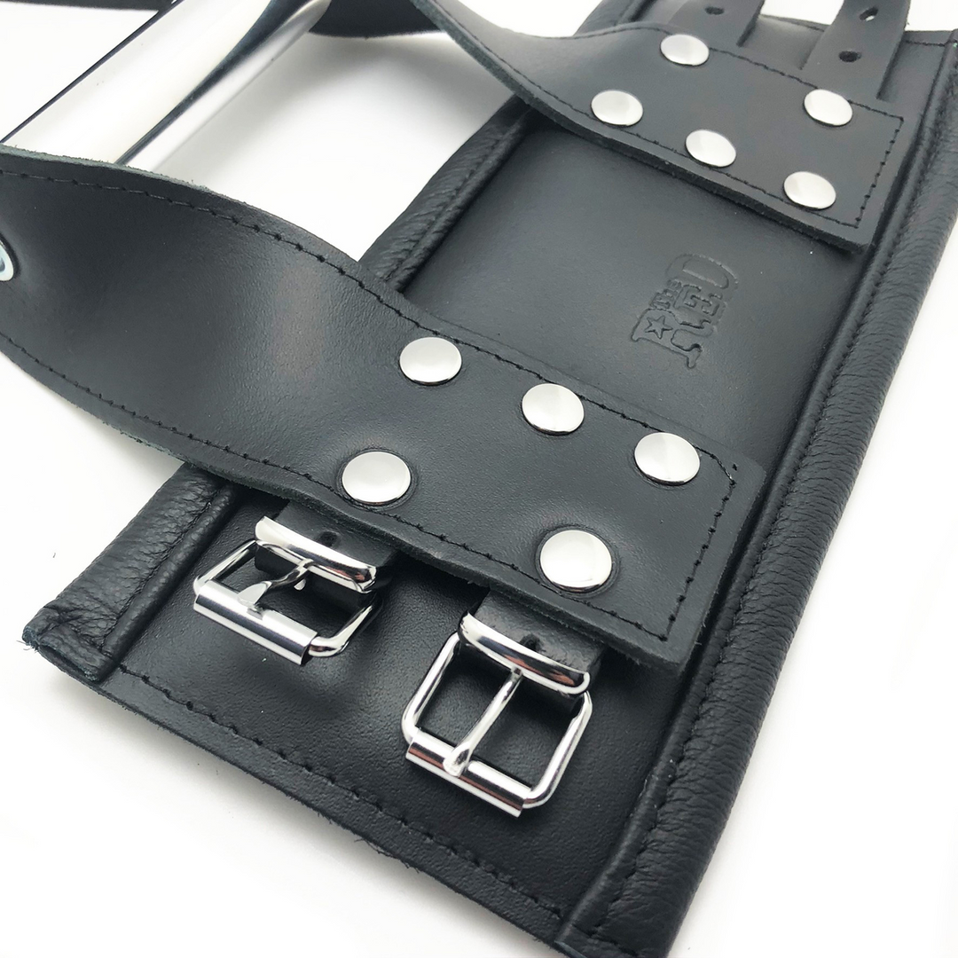 Leder-Handschellen Deluxe für Suspension Schwarz