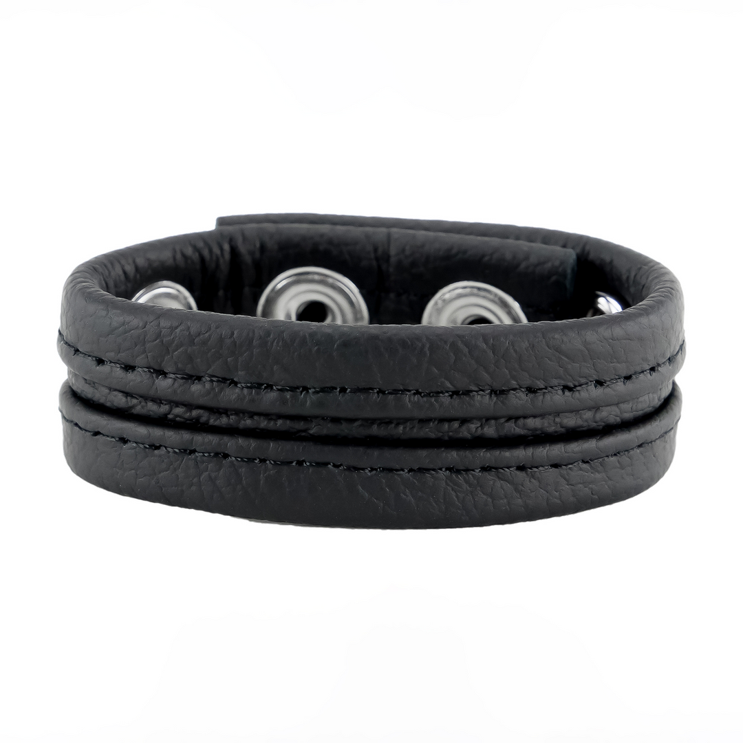 Penisring Leder verstellbar Schwarz