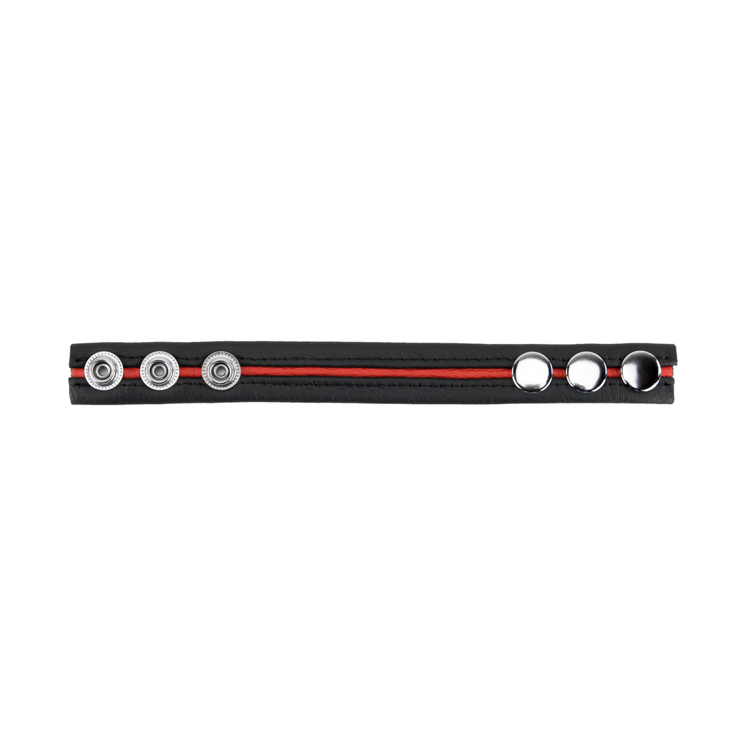 Penisring Leder verstellbar Rot
