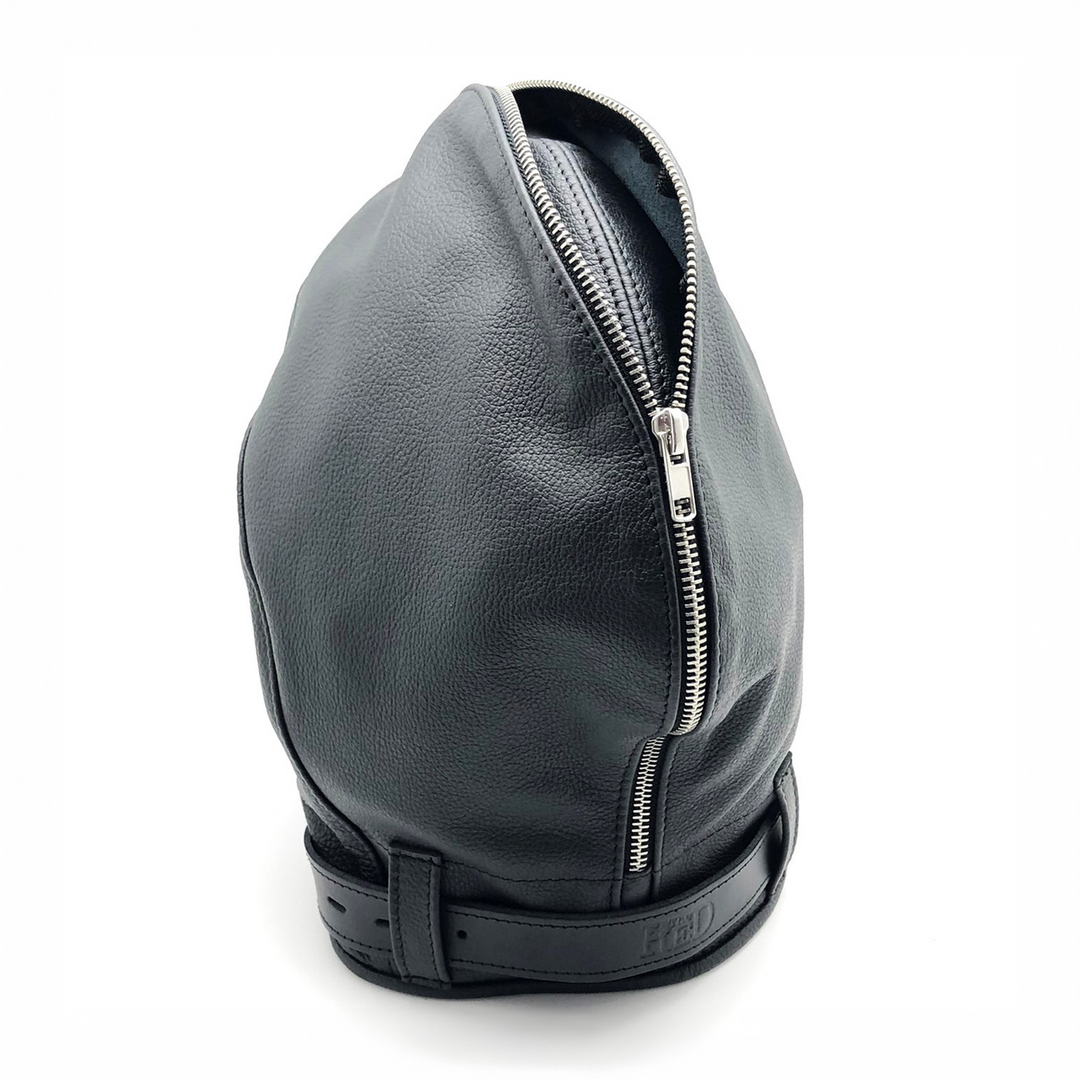 Ledermaske Balaclava Schwarz