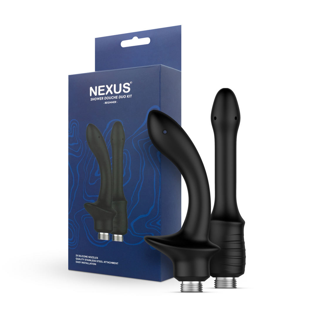 Analdusche Duo-Set für Anfänger Schwarz 11,5 x Ø 3,8 cm