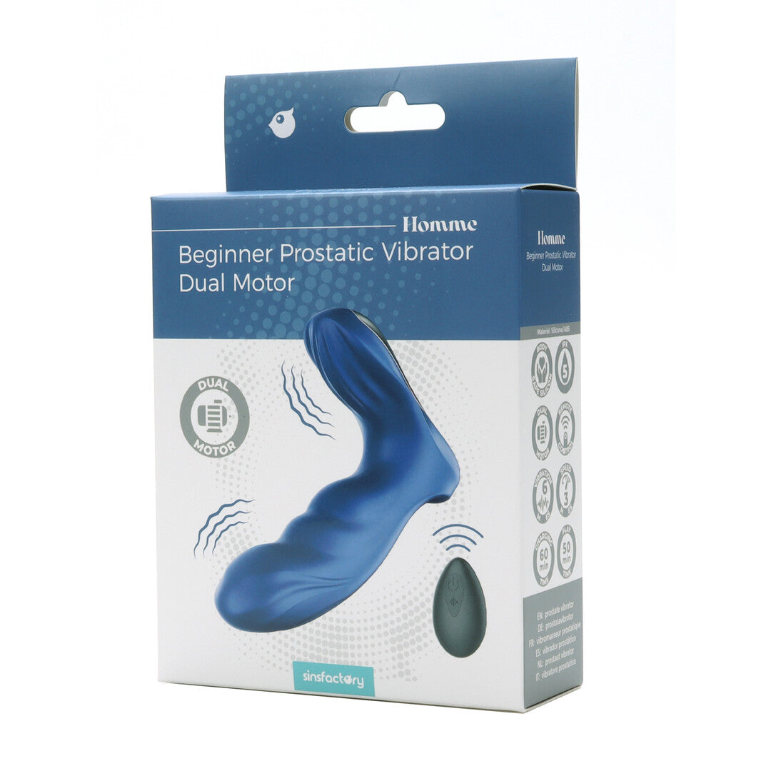 Prostata-Vibrator SinsFactory mit zwei Motoren Blau 11 x 2 cm – Ansicht 2