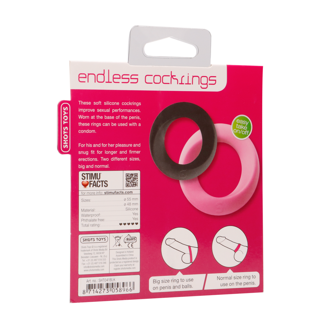 Penisring endlos Schwarz 5,5 x Ø 5,5 cm