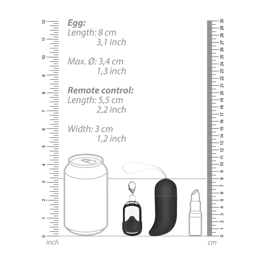 Vibro-Ei G-Punkt kabellos Schwarz 8,8 x Ø 3,4 cm