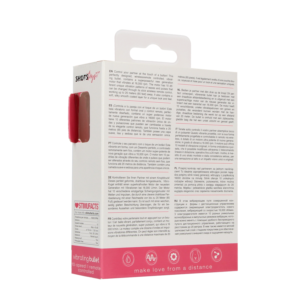 Vibro-Bullet mit Fernbedienung Pink 6,3 x Ø 1,9 cm