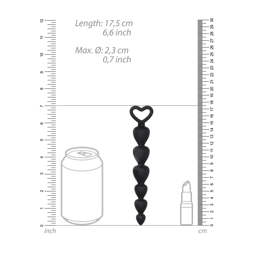 Analkette Silikon Schwarz 14,8 x Ø 2,5 cm