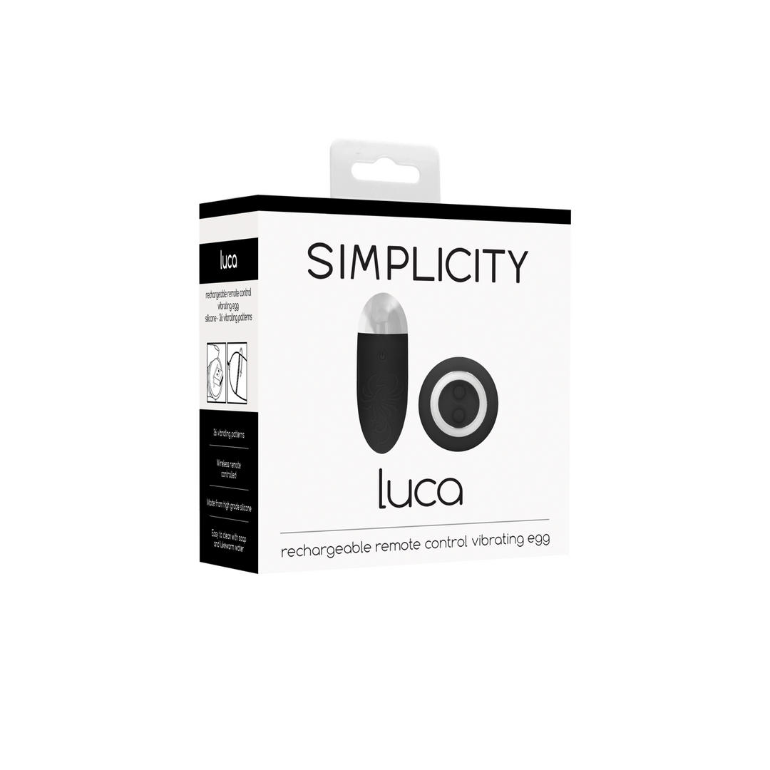 Vibro-Ei Luca mit Fernbedienung Schwarz 9 cm
