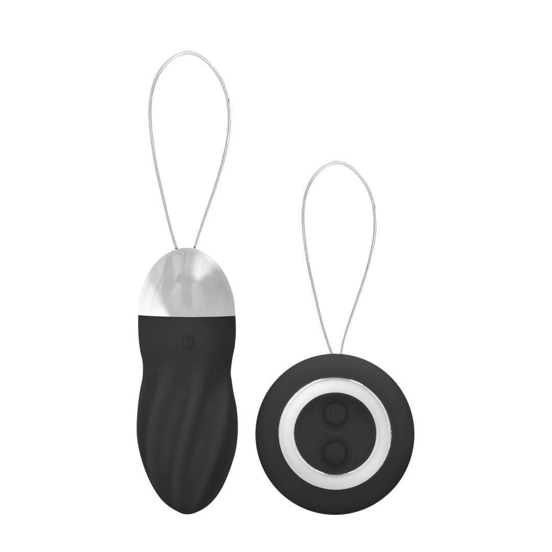 Vibro-Ei George mit Fernbedienung Schwarz 9 cm