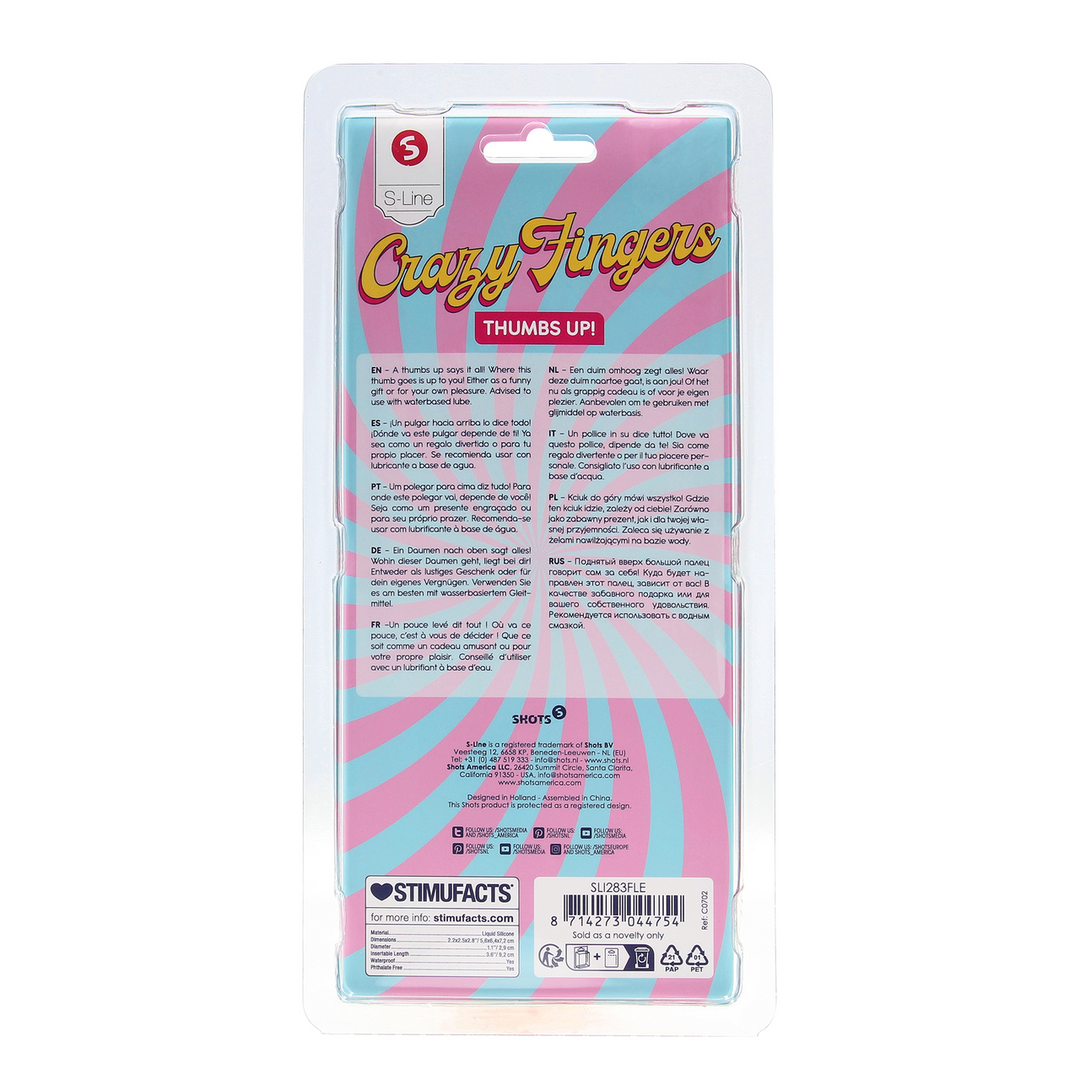 Dildo Daumen hoch Hautfarbe 9,2 x Ø 2,9 cm