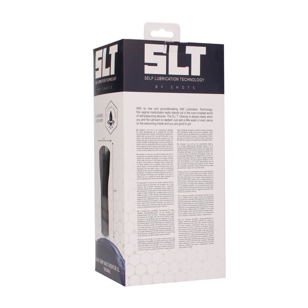 Masturbator selbstschmierend mit Griff XL Vagina Hautfarbe 24 x Ø 10 cm