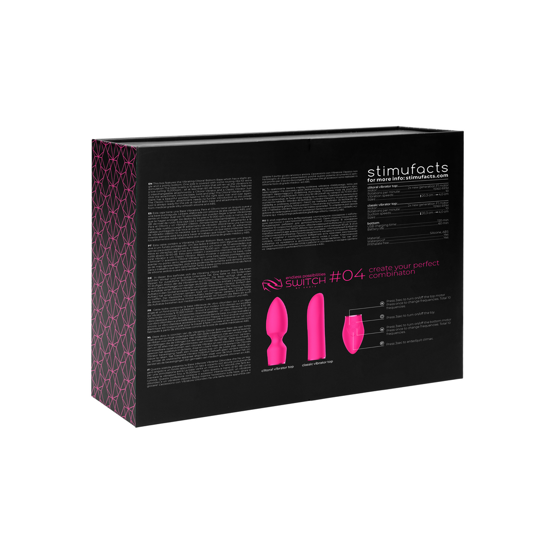 Vibrator Vergnügungsset #4 mit verschiedenen Aufsätzen Schwarz
