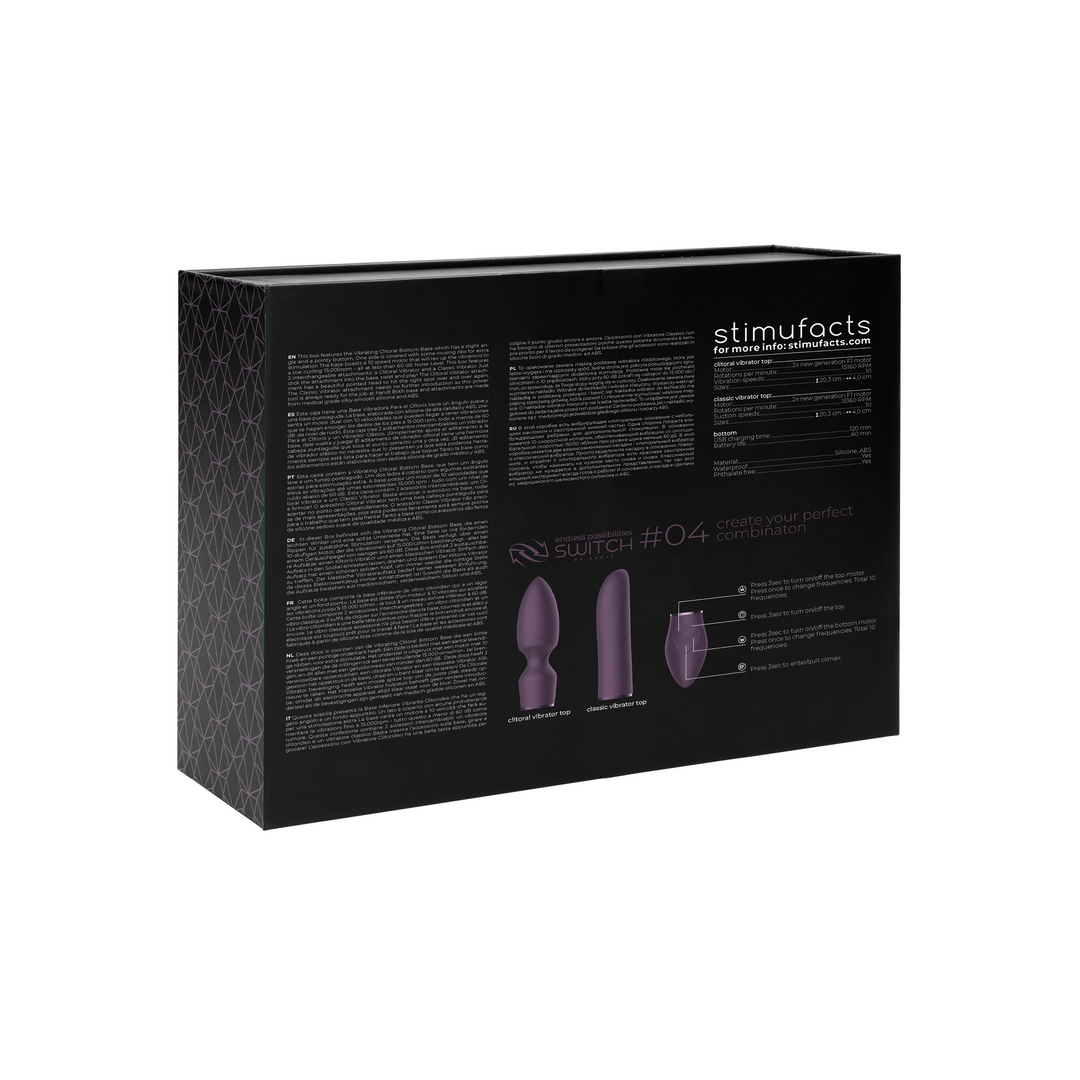 Vibrator Vergnügungsset #4 mit verschiedenen Aufsätzen Schwarz