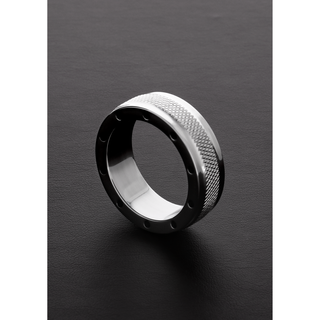 Penisring Cool und Knurl Silber 6,3 cm