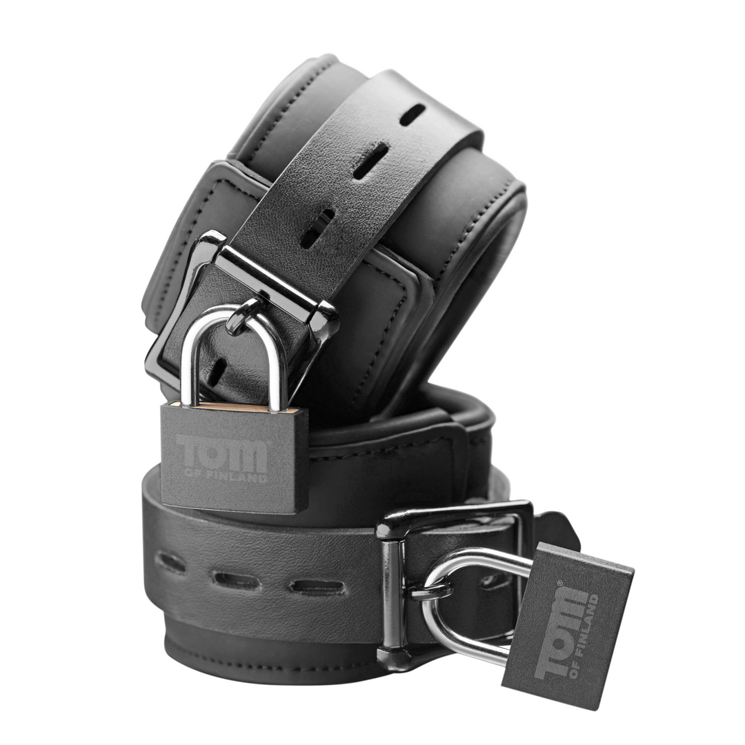 Handschellen Neopren mit Schloss Schwarz