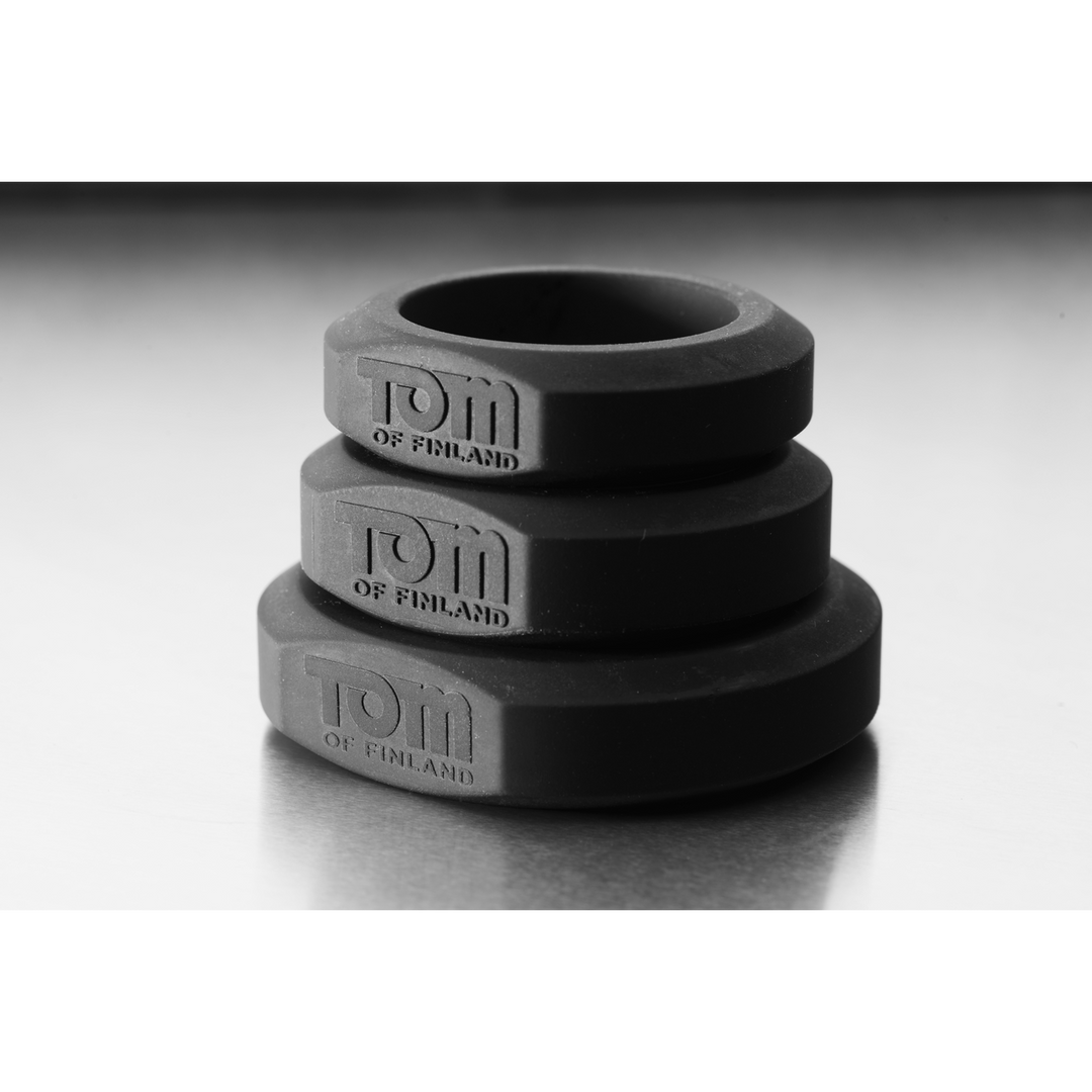 Penisring-Set Silikon 3-teilig Grau Ø 4,5 cm