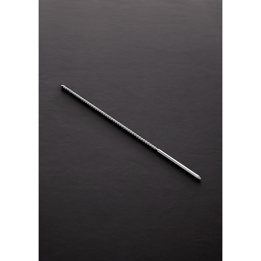 Harnröhrensonde Dipstick geriffelt Silber 17 x Ø 0,4 cm