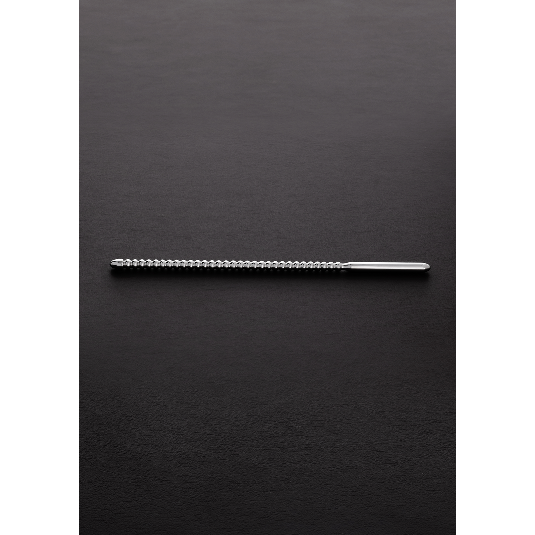 Harnröhrensonde Dipstick geriffelt Silber 17 x Ø 0,4 cm