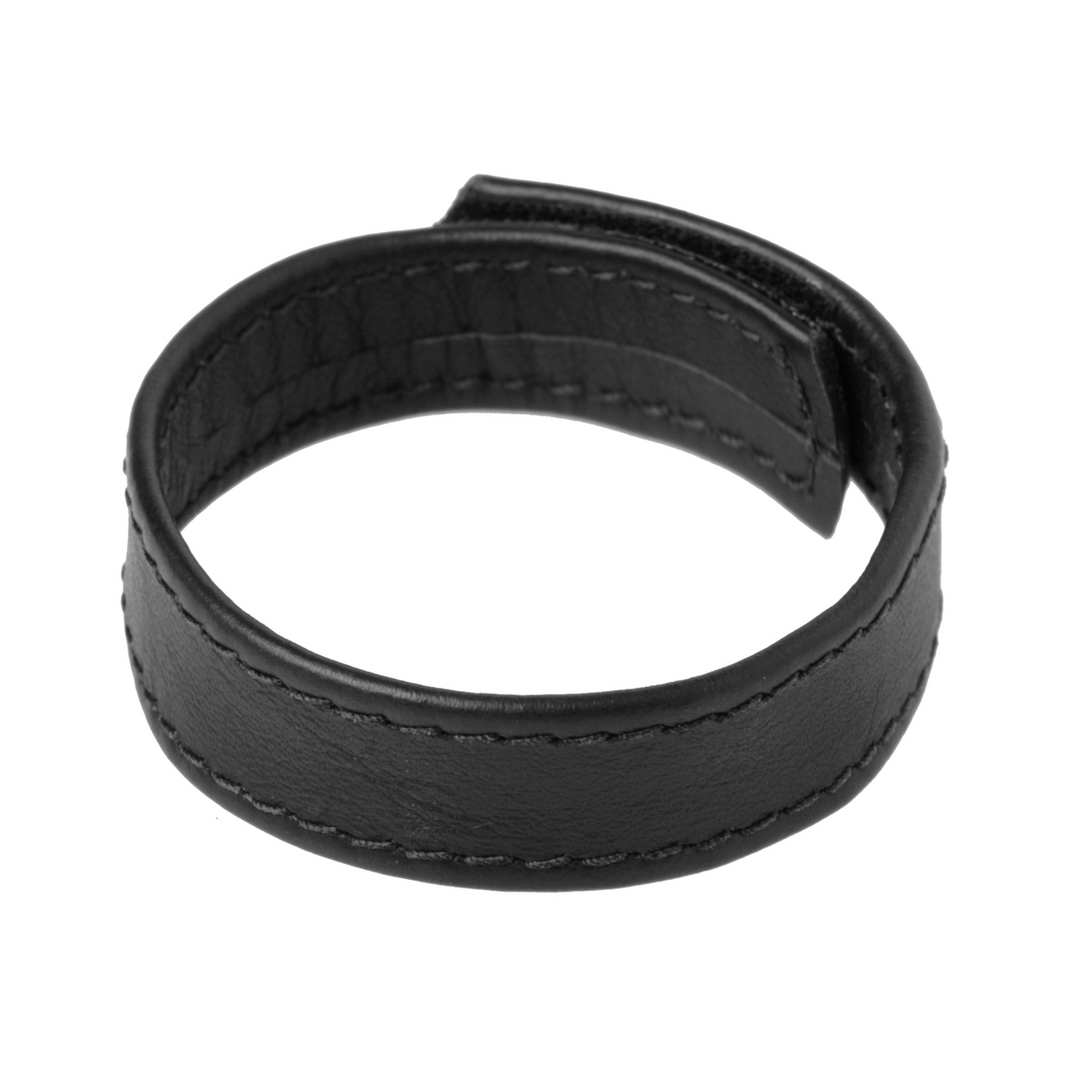 Penisring Leder mit Klettverschluss Schwarz 5,1 cm