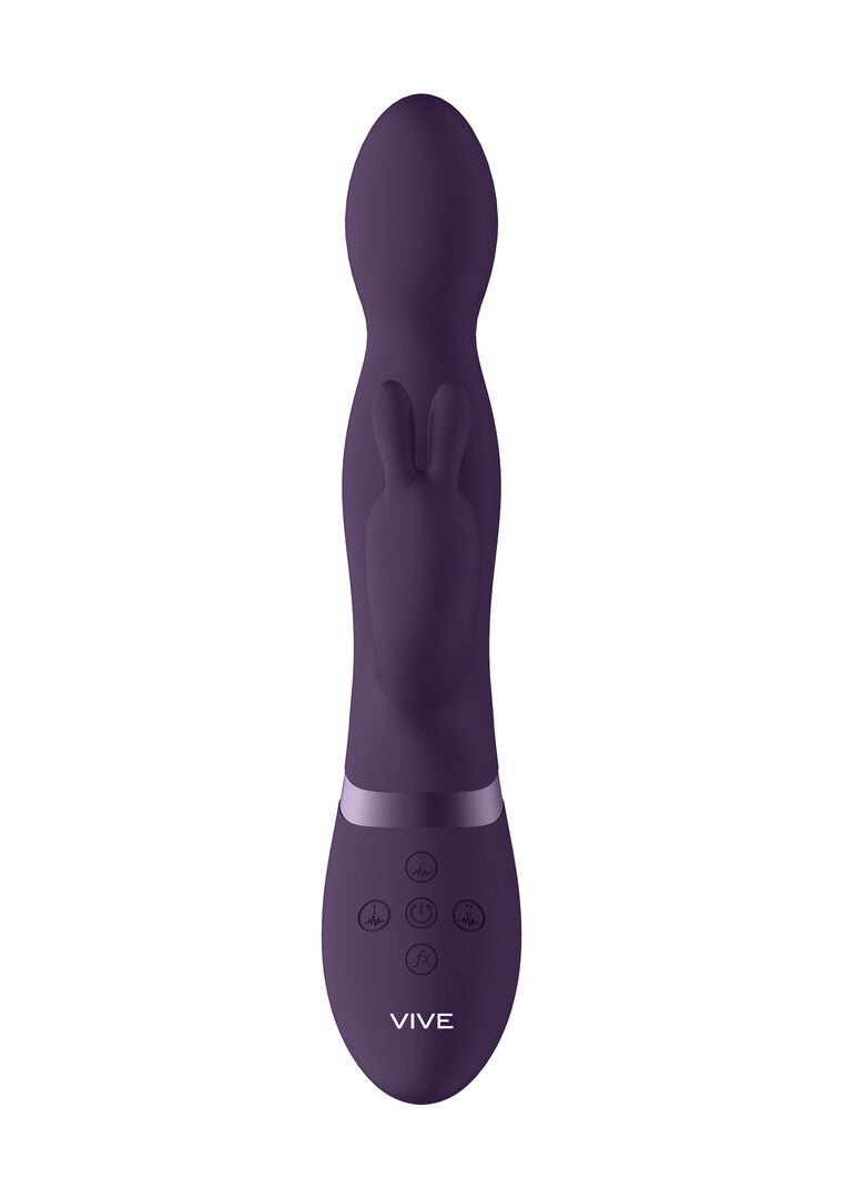 Rabbit-Vibrator Vive Niva mit drehbarer Spitze Lila 21,5 x 3,4 cm – Ansicht 4