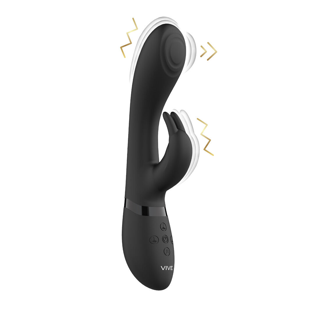 Rabbit-Vibrator Vive Cato Pulse Rabbit Schwarz 21,5 x 3,6 cm