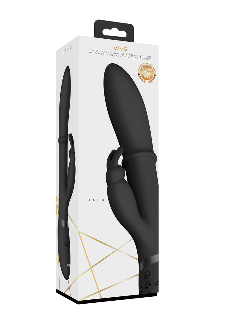 Rabbit-Vibrator Vive Halo Ring Rabbit Schwarz 24,5 x 3,5 cm – Ansicht 2