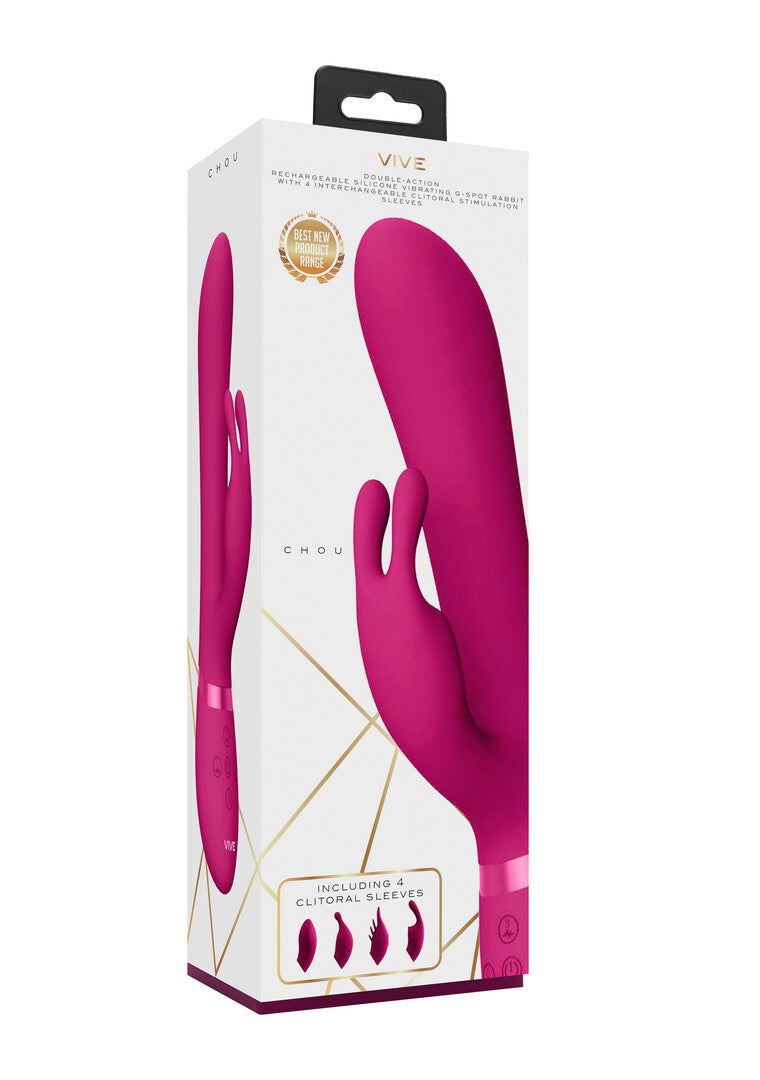 Rabbit-Vibrator Vive Chou G-Punkt Rabbit Pink 22,3 x 3,3 cm – Ansicht 2