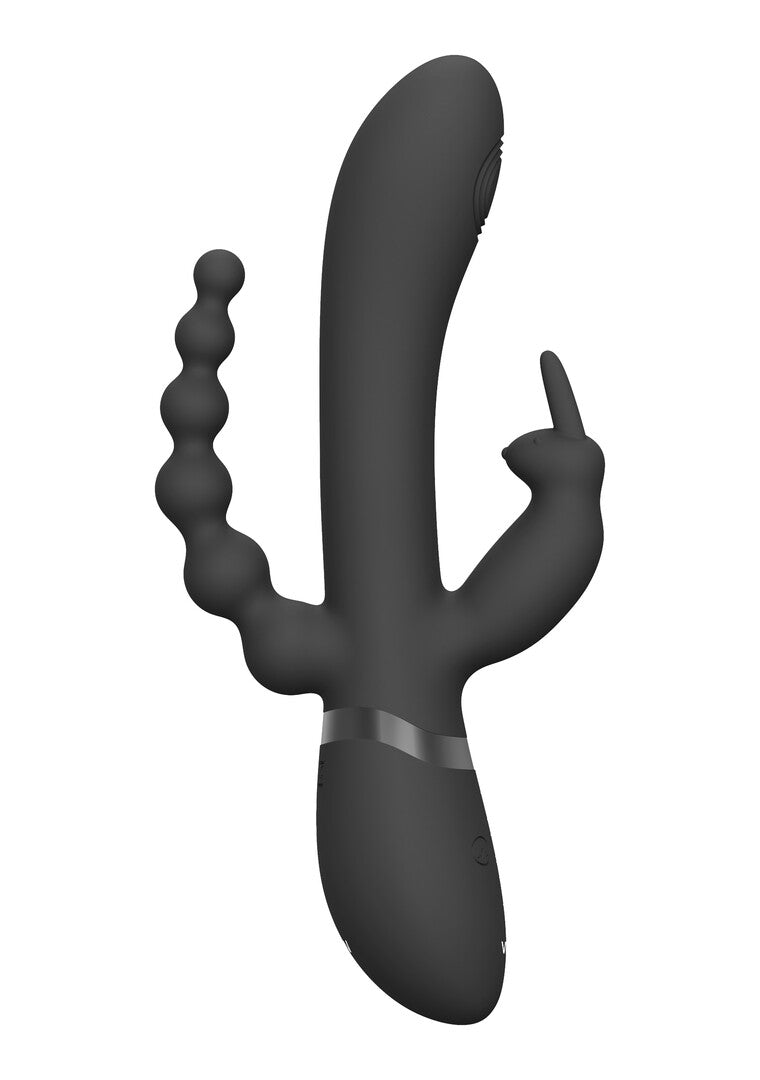 Rabbit-Vibrator Vive Rini Doppelpenetration Pulswelle Schwarz 22,3 x 4,3 cm – Ansicht 3
