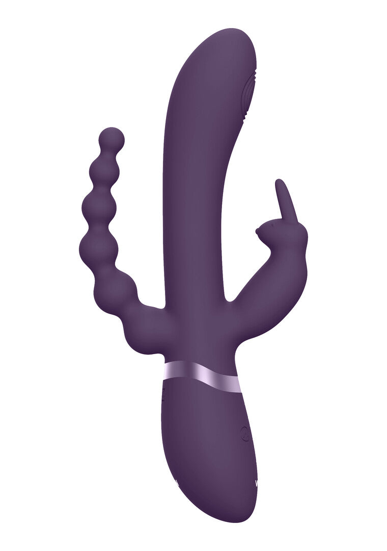 Rabbit-Vibrator Vive Rini Doppelpenetration Pulswelle Lila 22,3 x 4,3 cm – Ansicht 3