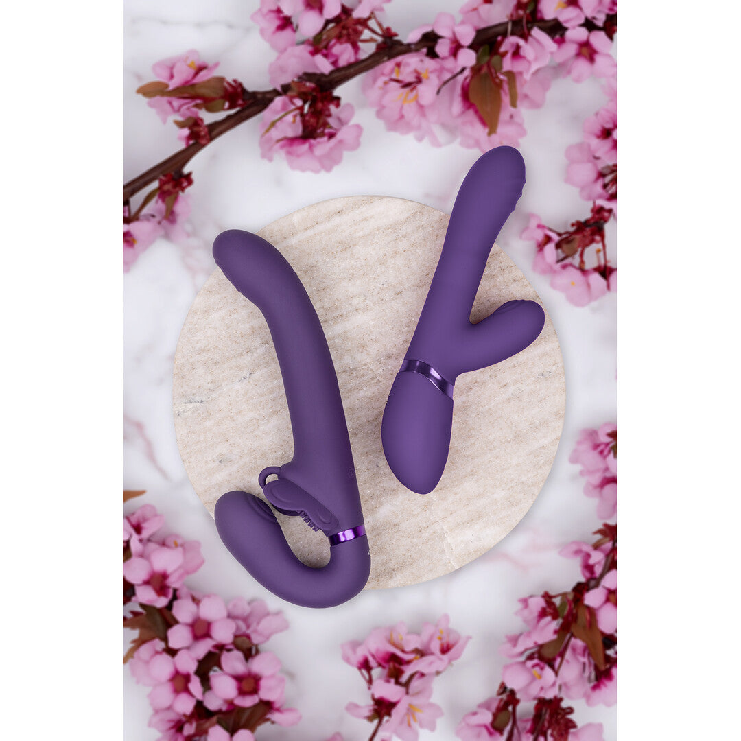 Rabbit-Vibrator Vive Tani mit Fingerbewegung Lila 21,5 x 3,3 cm – Ansicht 5