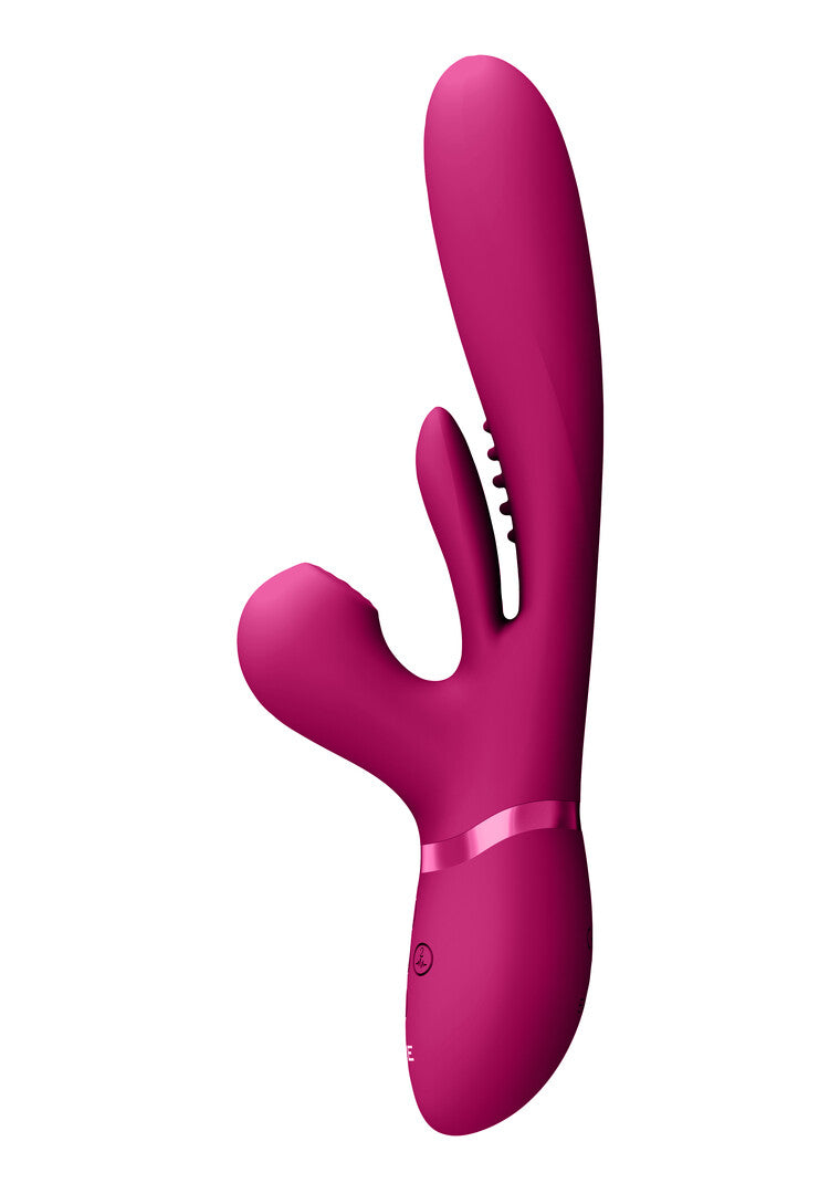 G-Punkt-Vibrator Vive Kura Stoßbewegung und Zunge Pink 24,9 x 3,3 cm – Ansicht 4