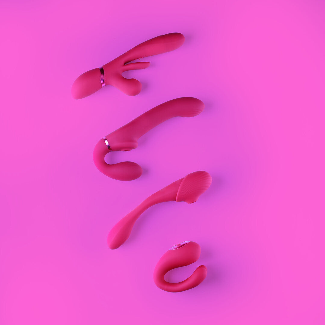 G-Punkt-Vibrator Vive Kura Stoßbewegung und Zunge Pink 24,9 x 3,3 cm – Ansicht 6